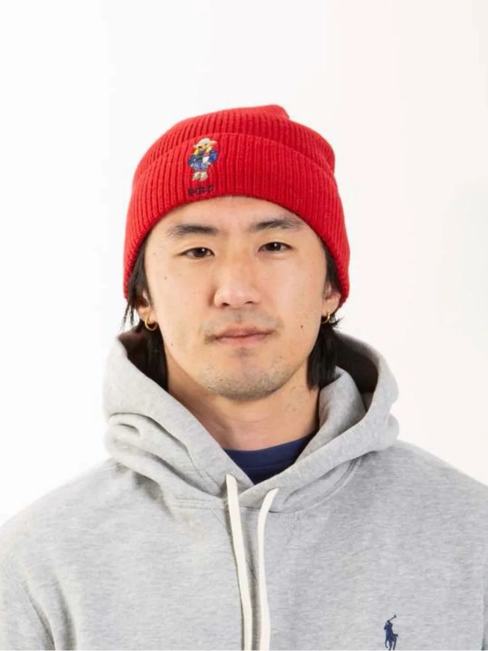 Polo Ralph Lauren Solid Holiday Bear Beanie - Red, New With Tags